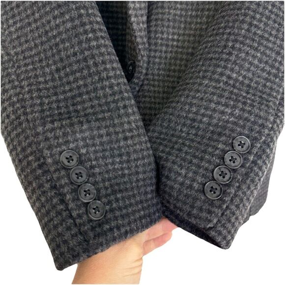 Abercrombie Fitch Womens XS Houndstooth Wool Blazer Coat Jacket Preppy Career - Picture 7 of 11